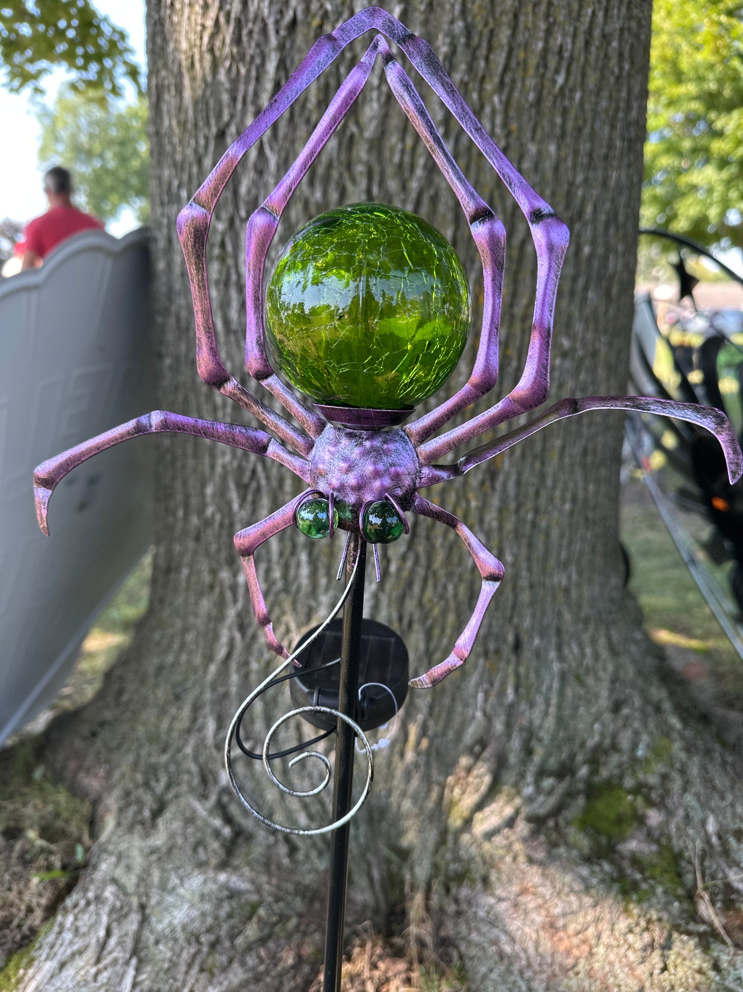 Halloween Solar Spider On Pole