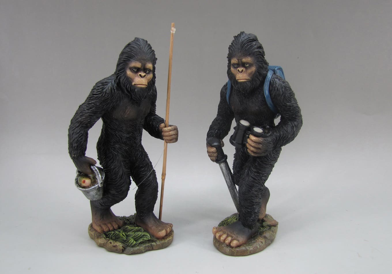 Bigfoot Hiking Fishing Figurine