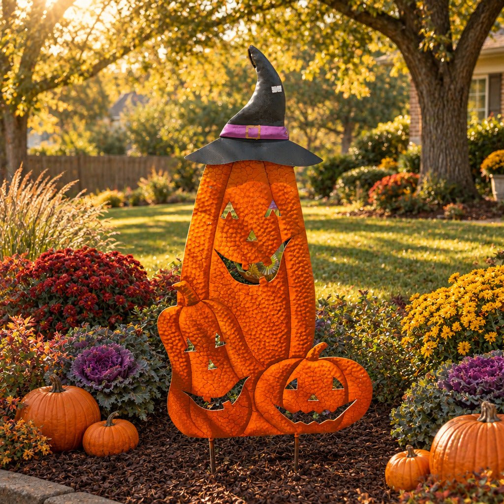 Triple Pumpkin Witch Hat
