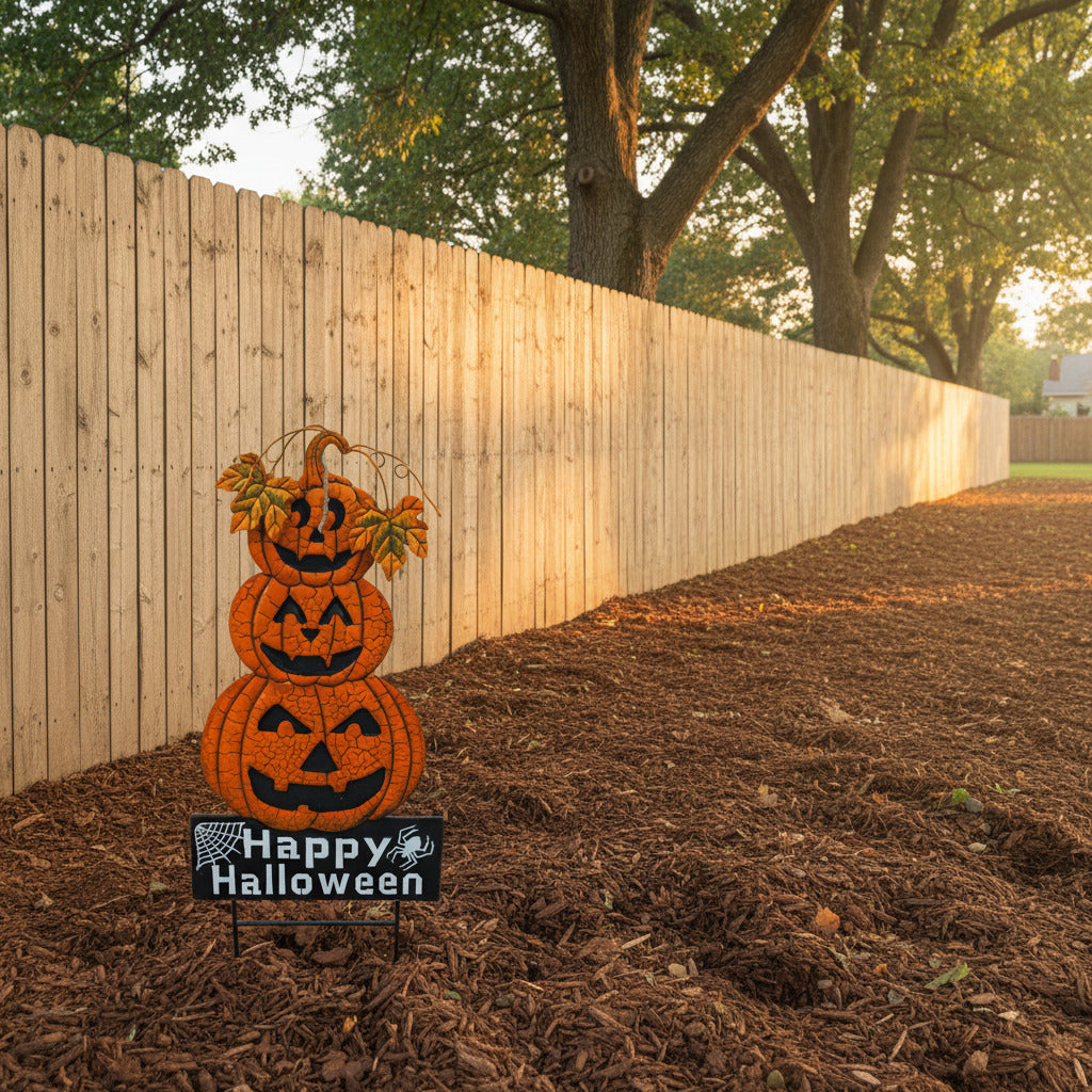 3 Stack Happy Halloween Pumpkins