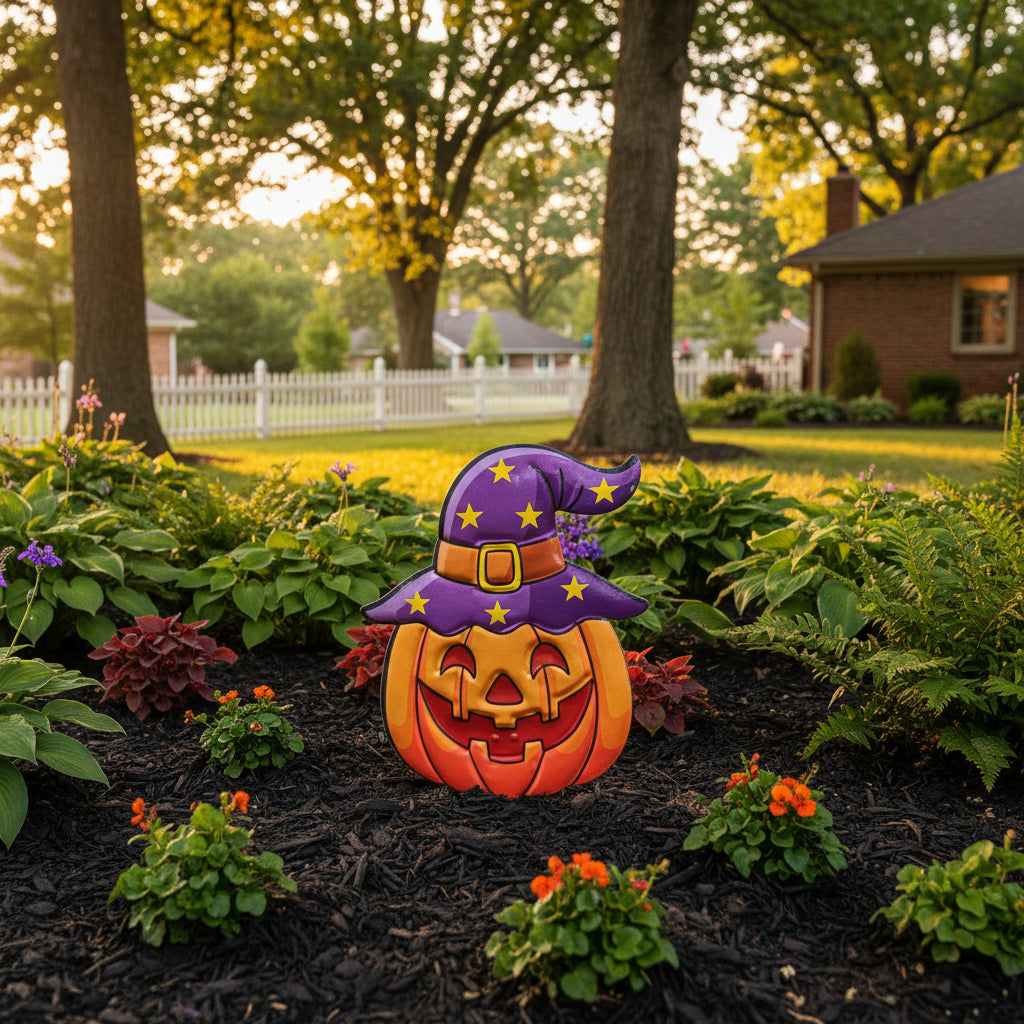 Mini Witch Hat Pumpkin Stake