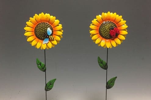 Metal Sunflower Pick 24in