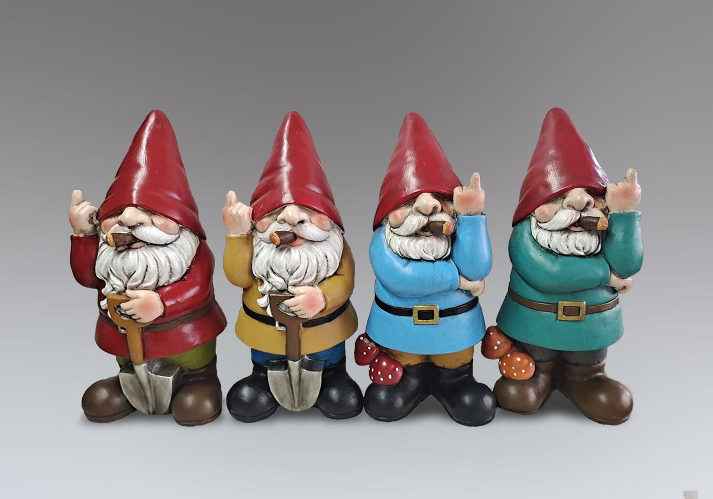 Cement Cigar Gnome 10in