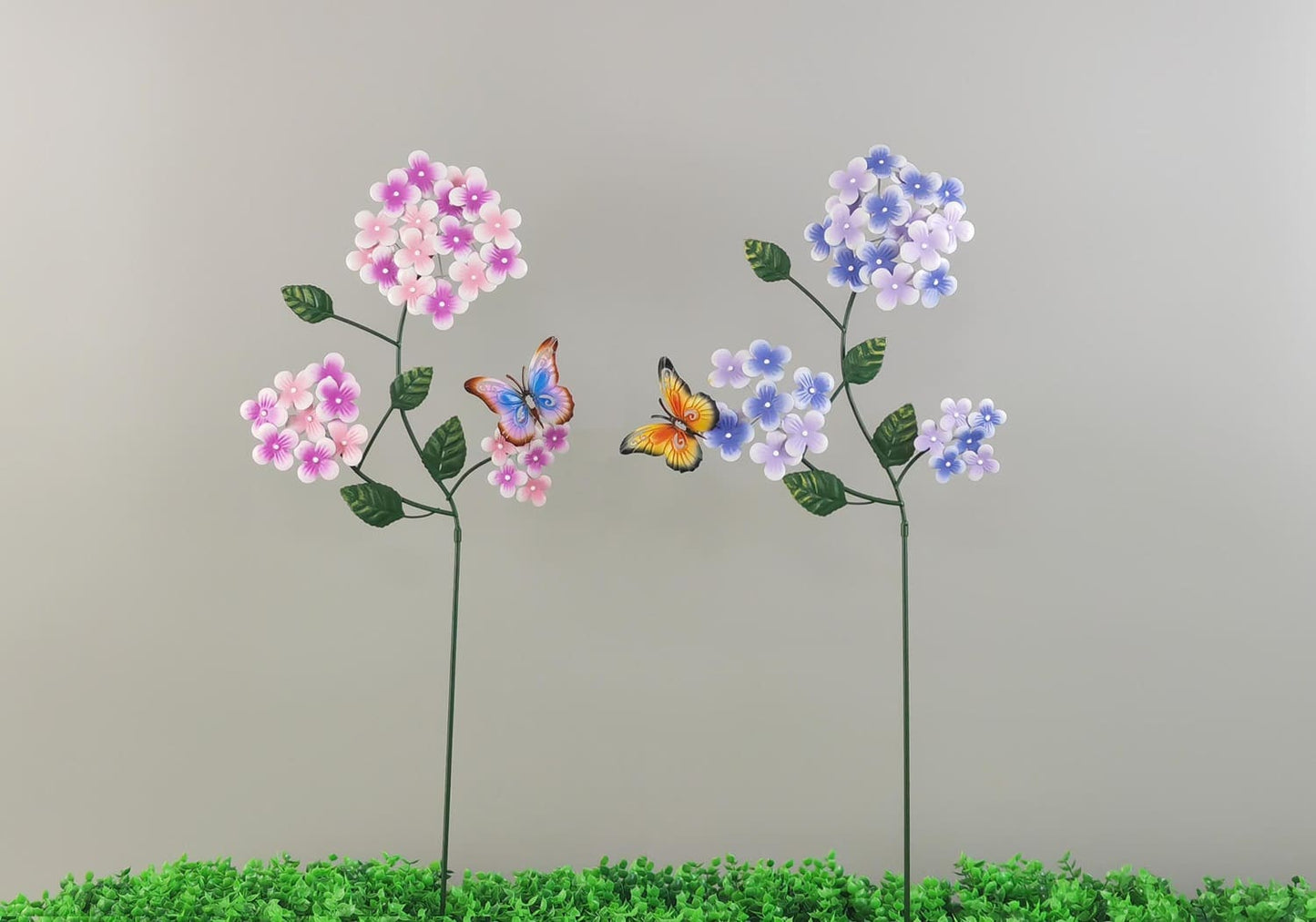 Metal Hydrangea Garden Stake