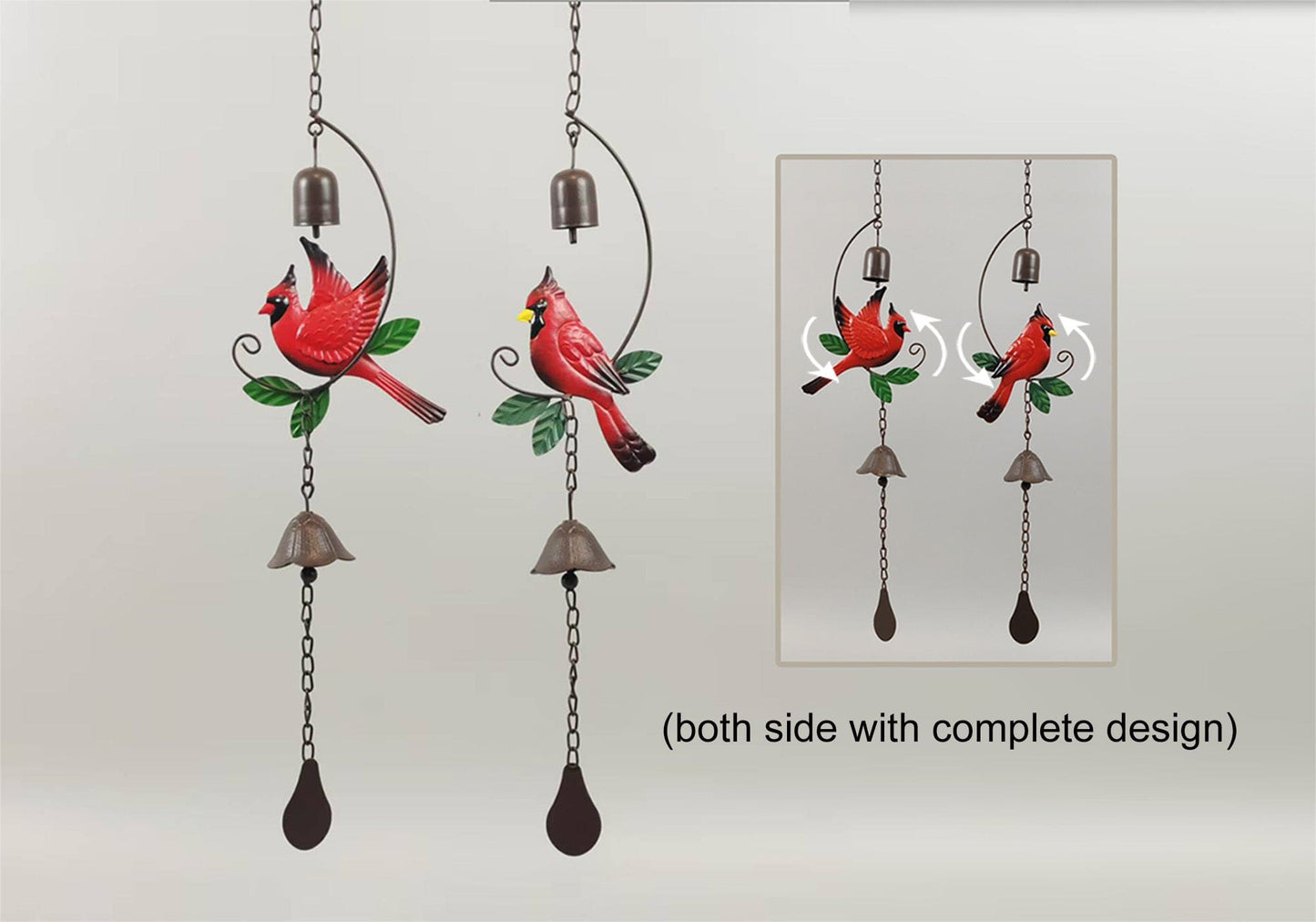 Metal Cardinal Wind Chime - 27
