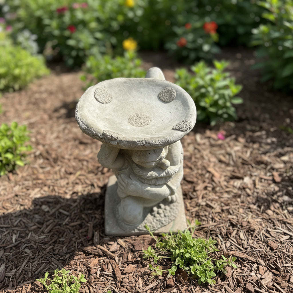Gnome with Flower Bowl