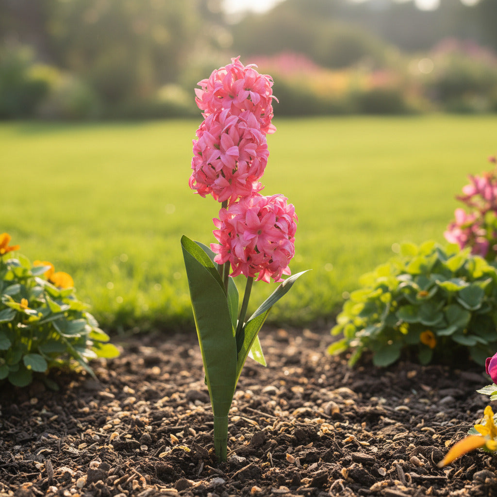 Pink Solar Flower Stake