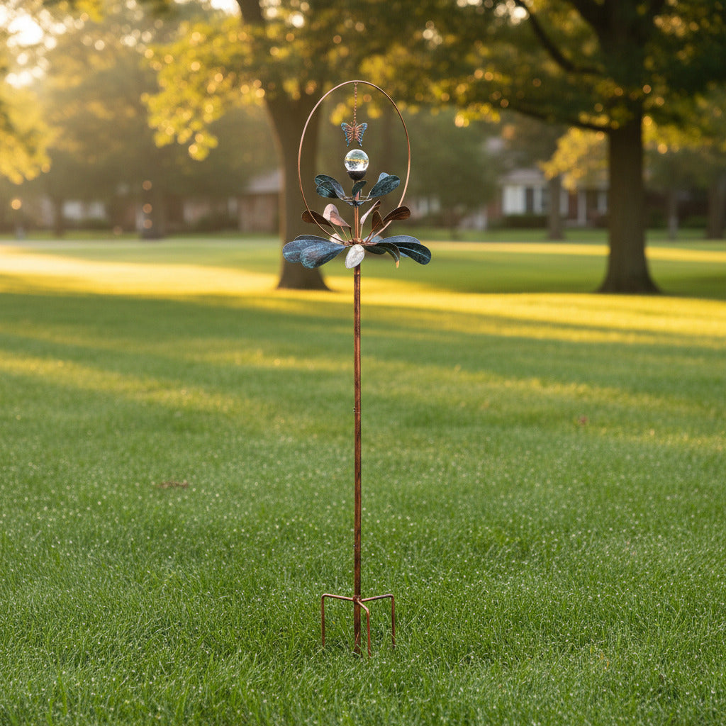 Flower Sphere Solar Spinner