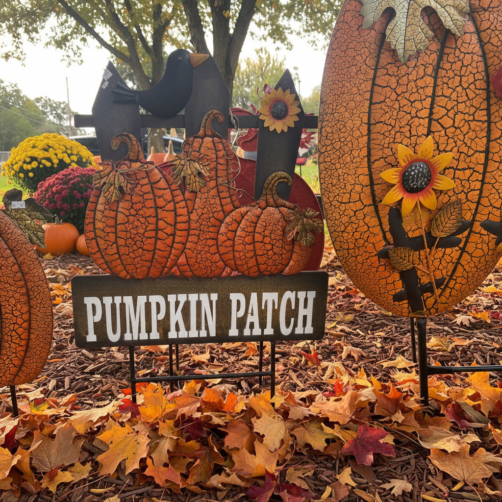 Pumpkin Patch Crow Fence