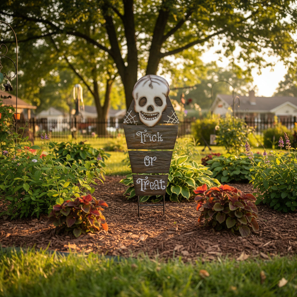 Trick Or Treat Coffin Skull