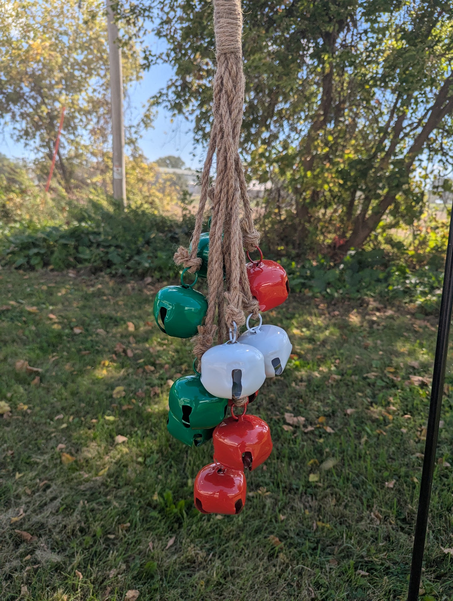 Metal Christmas Bells On Rope