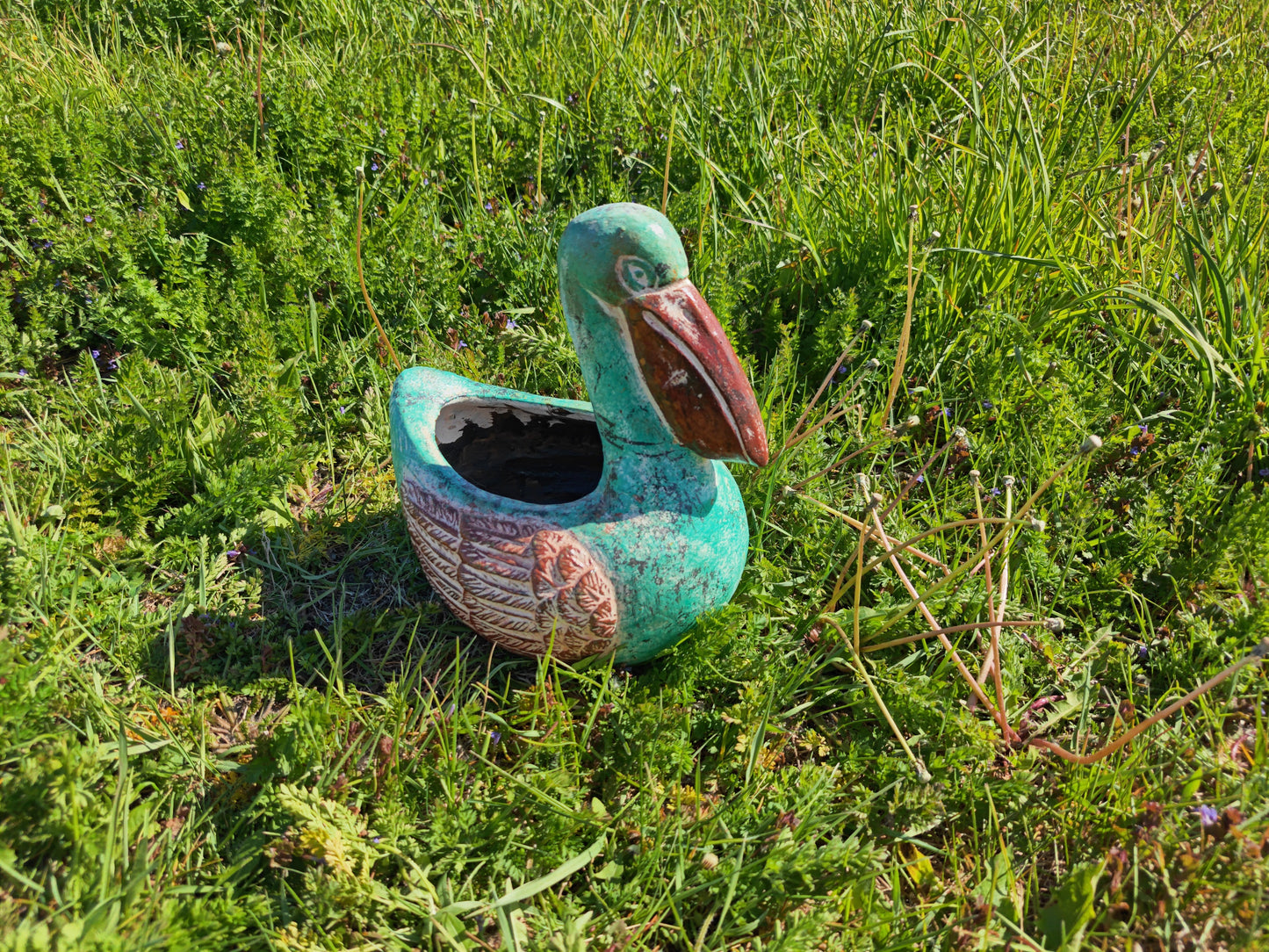 Terracotta Pelican Planter