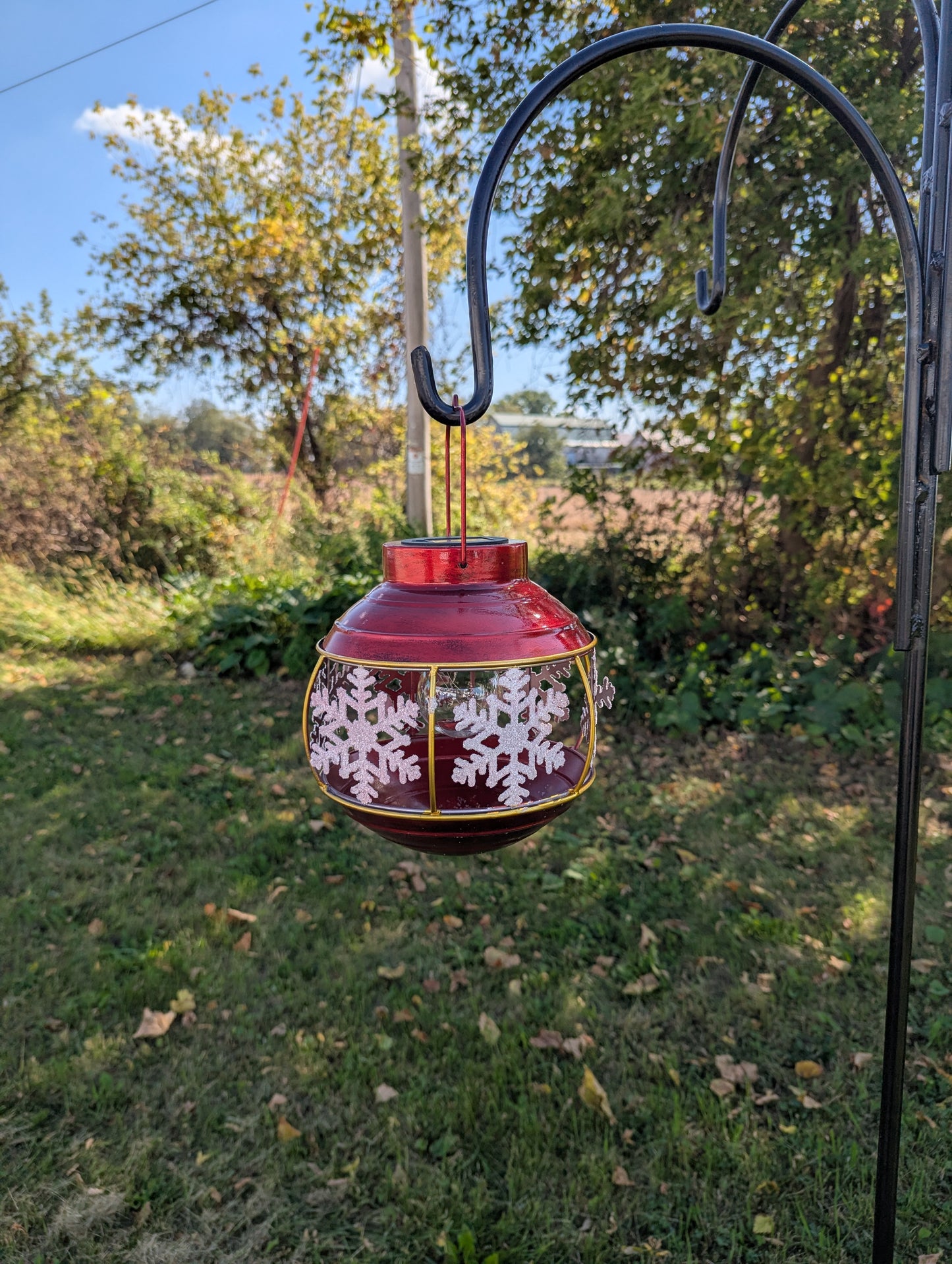 Hanging Christmas Snowflake Solar Light