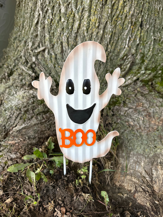 Metal Halloween Boo Ghost