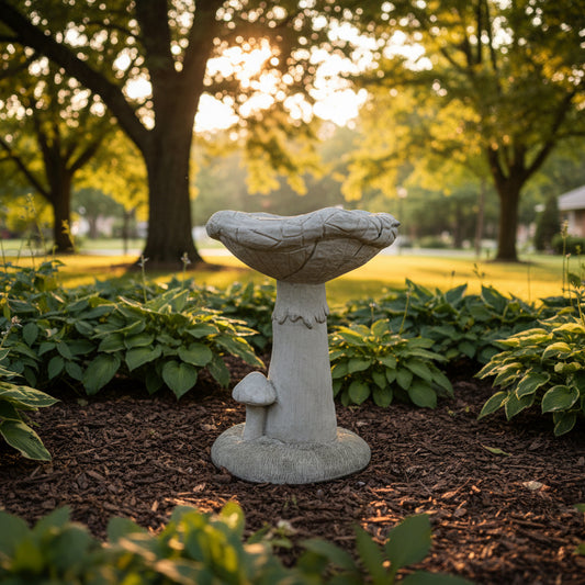 Mushroom Birdbath