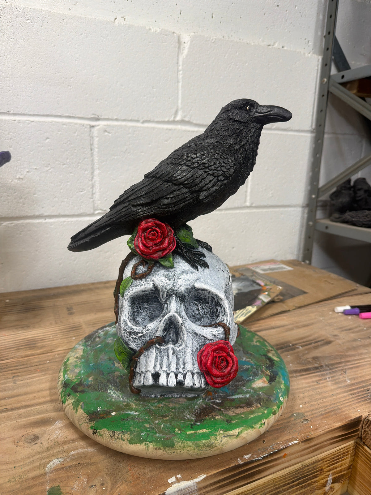 Crow on Skull