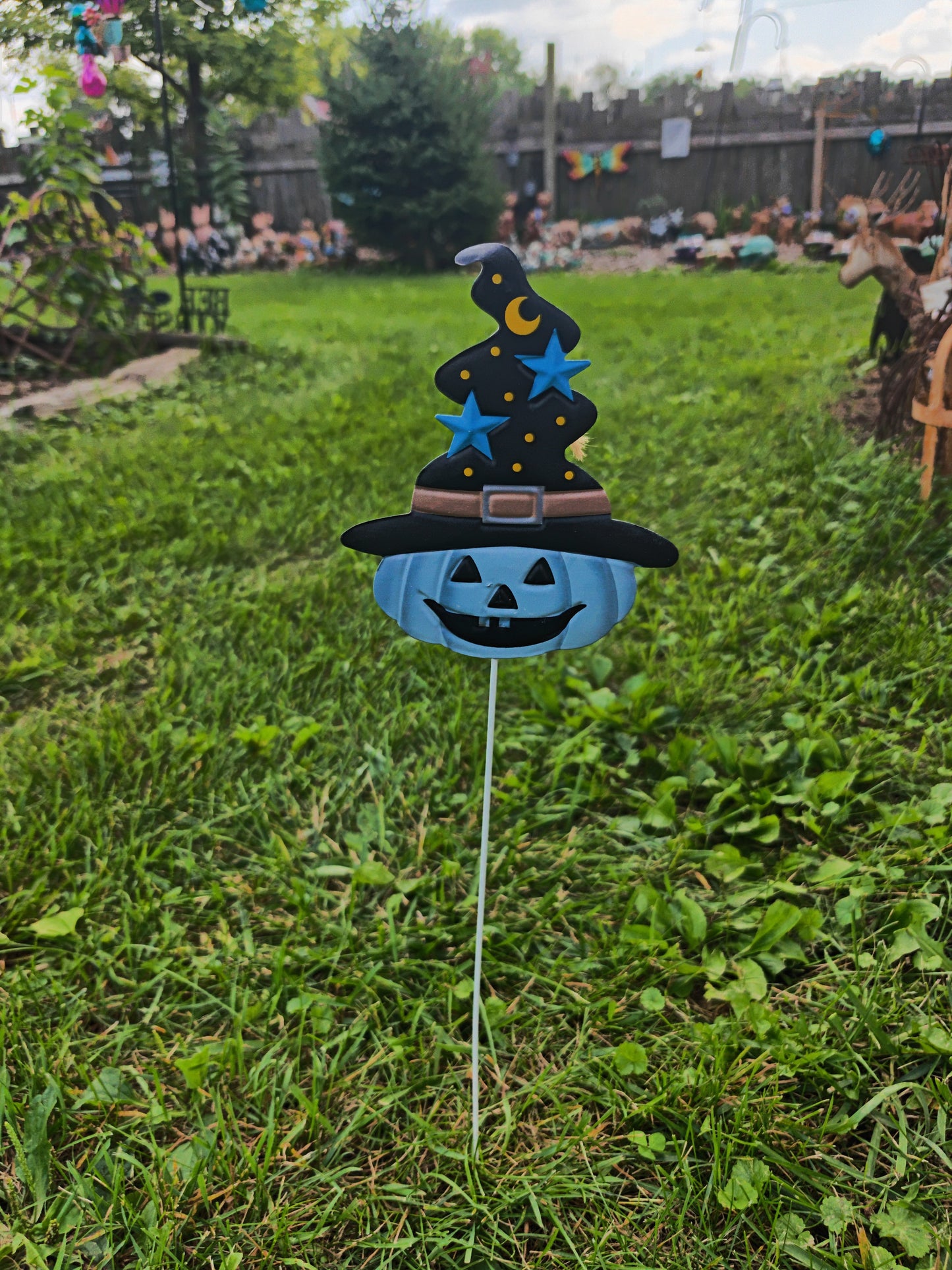 Mini Witch Hat Pumpkin Stake