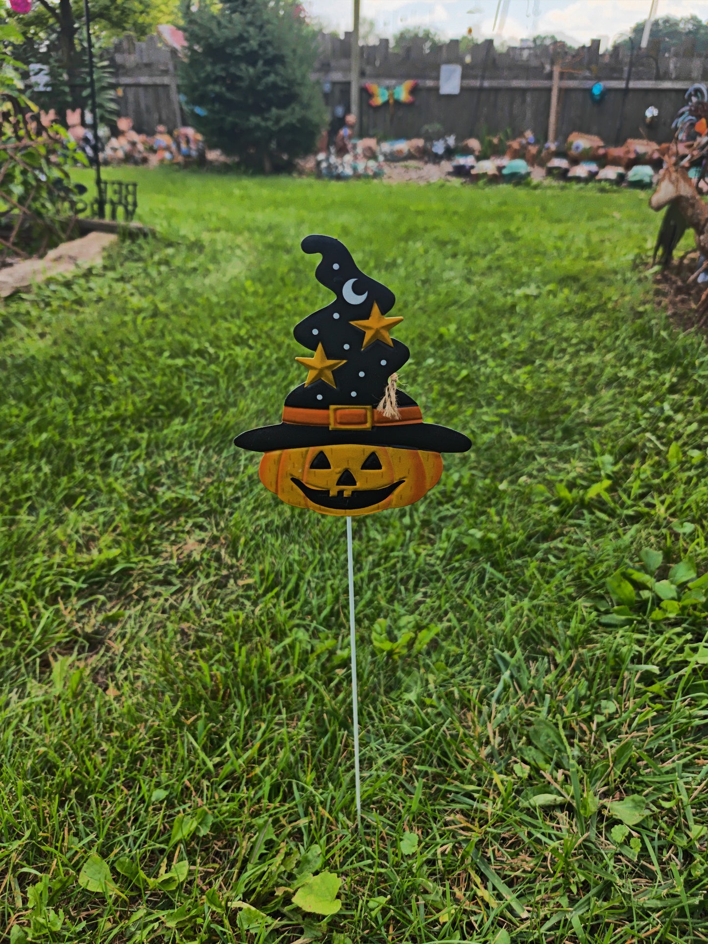 Mini Witch Hat Pumpkin Stake