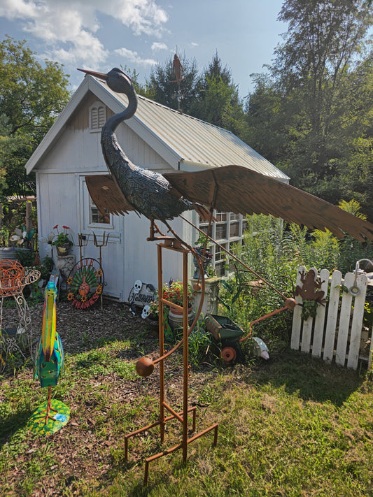 Flying Heron Rocker Stake