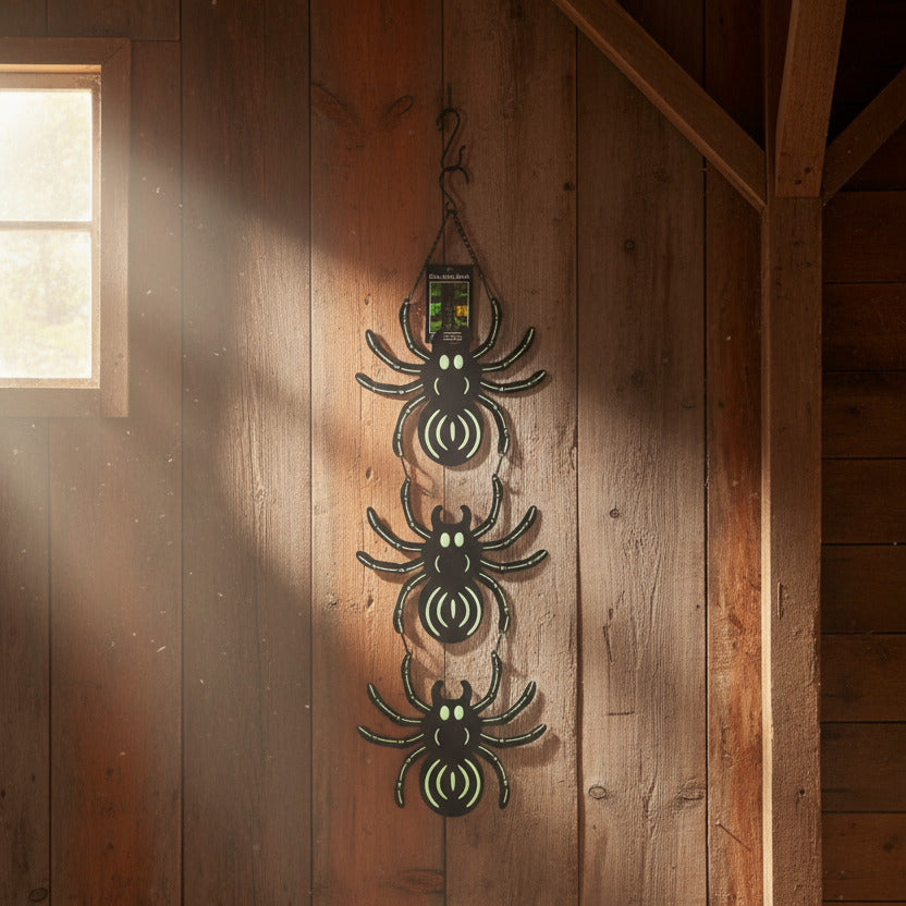 Glow In Dark Hanging Spiders