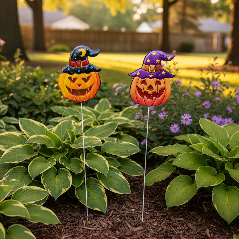 Mini Witch Hat Pumpkin Stake