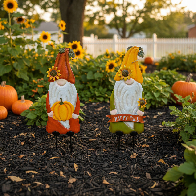 Fall Gnome With Sunflowers