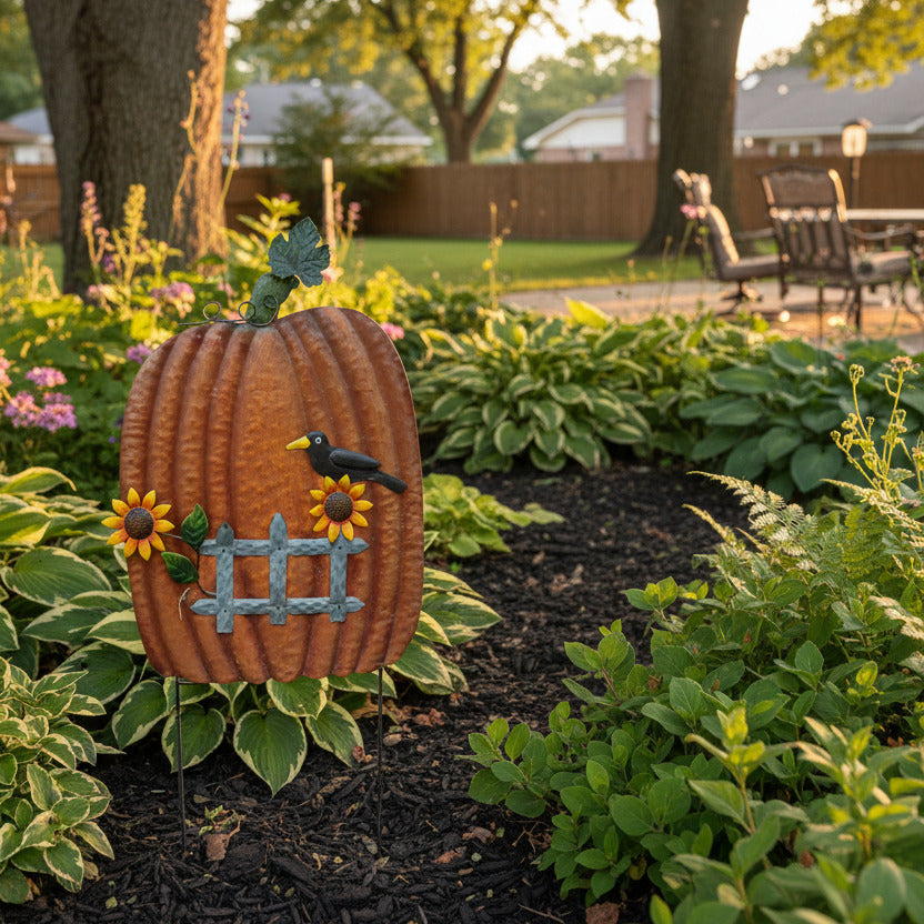 Pumpkin With Crow Fence