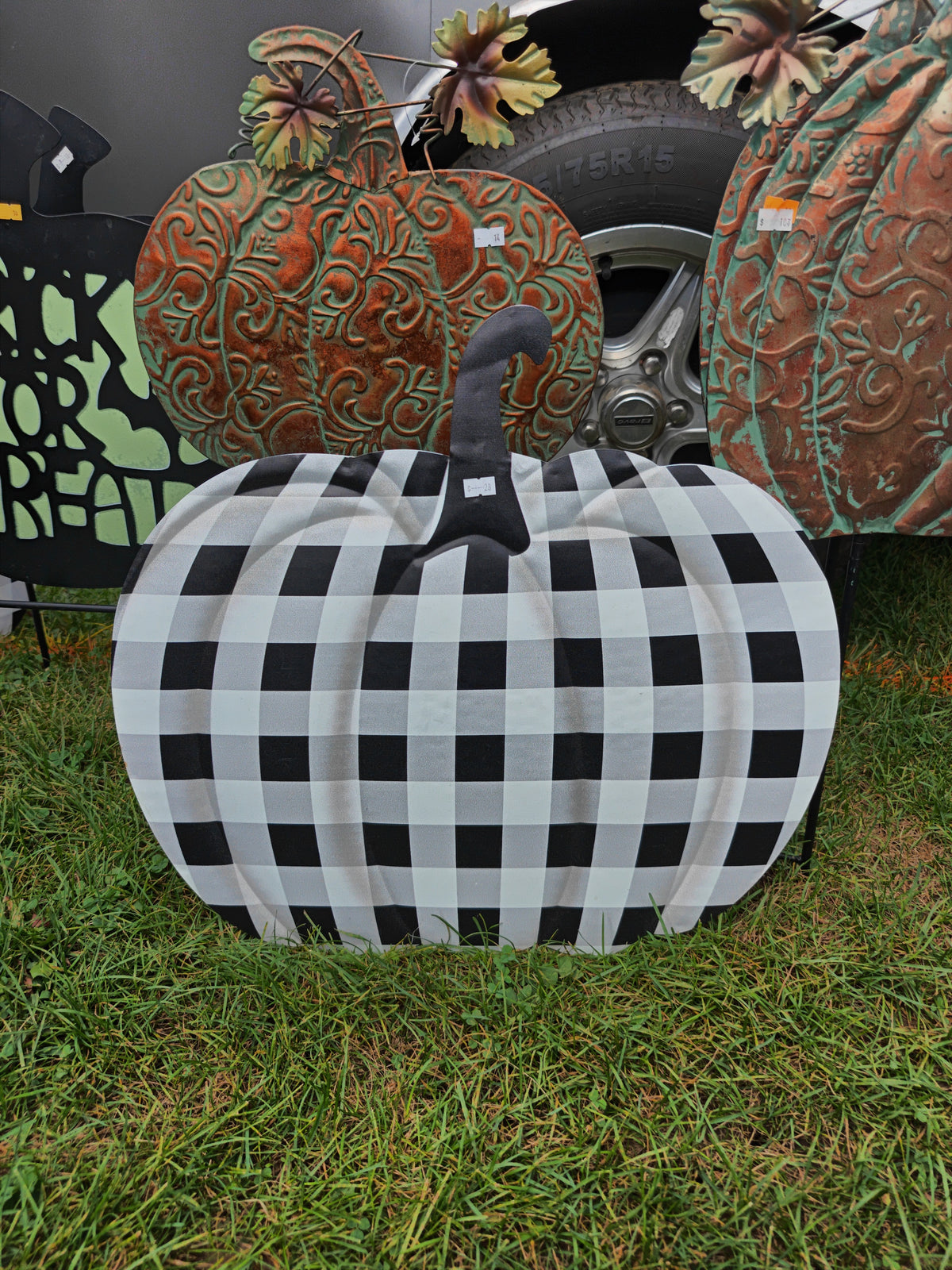 Black And White Plaid Pumpkin