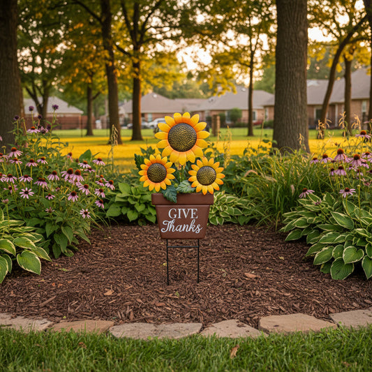 Give Thanks Triple Sunflower