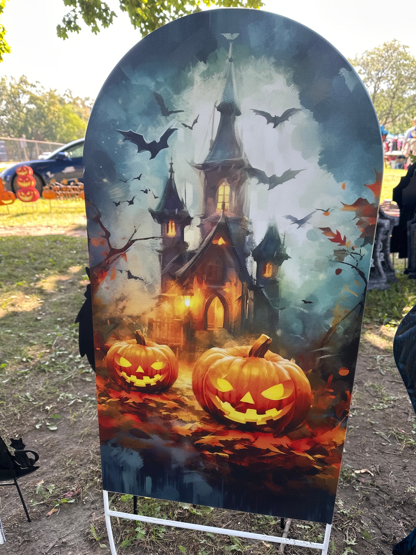 Halloween House with Pumpkins