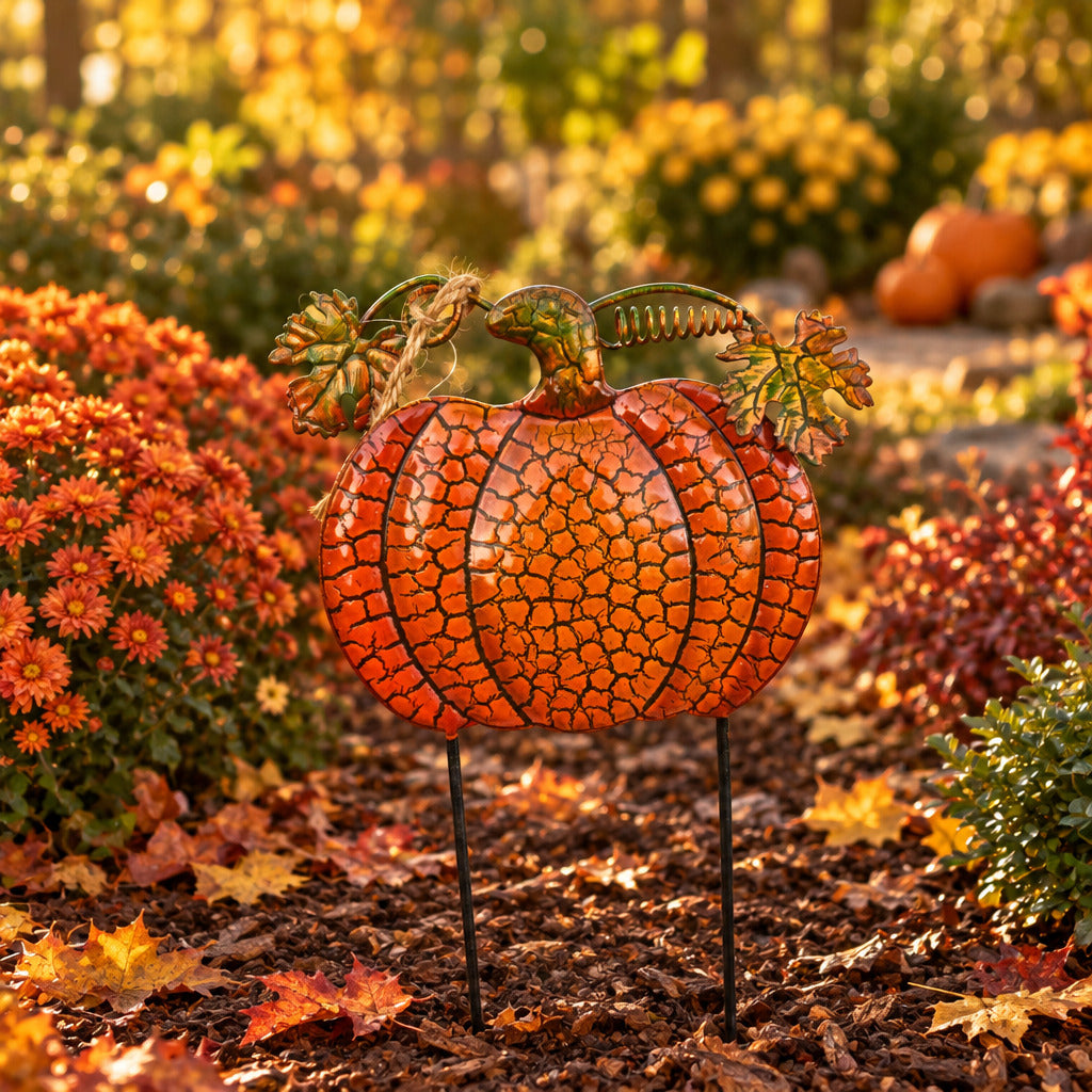 Small Crackle Orange Pumpkin