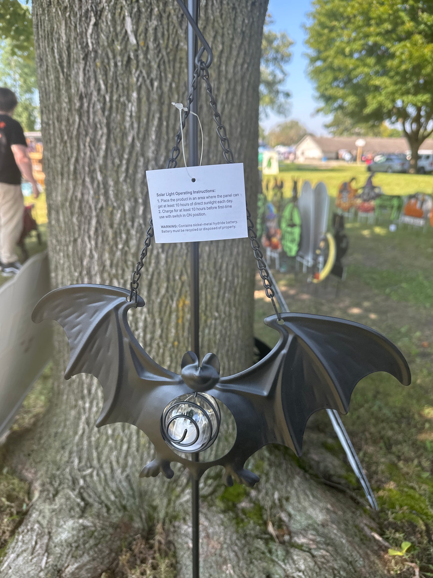 Metal Hanging Halloween Bat