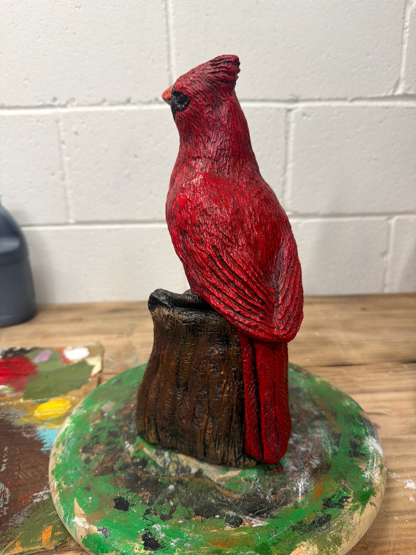 Cardinal on Stump