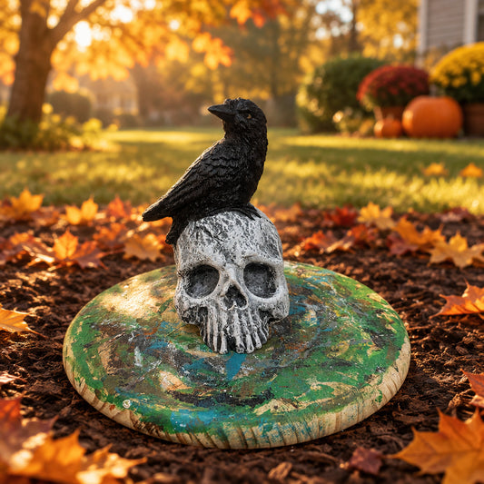 Small Skull with Crow