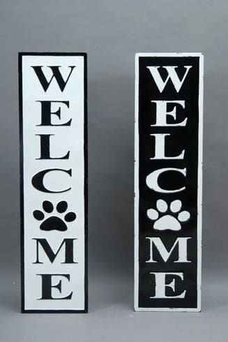 Dog Paw Welcome Plaque 46in