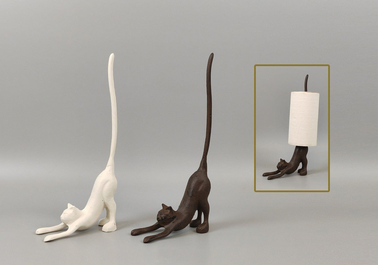 Stretching Cat Paper Towel Holder - 17"