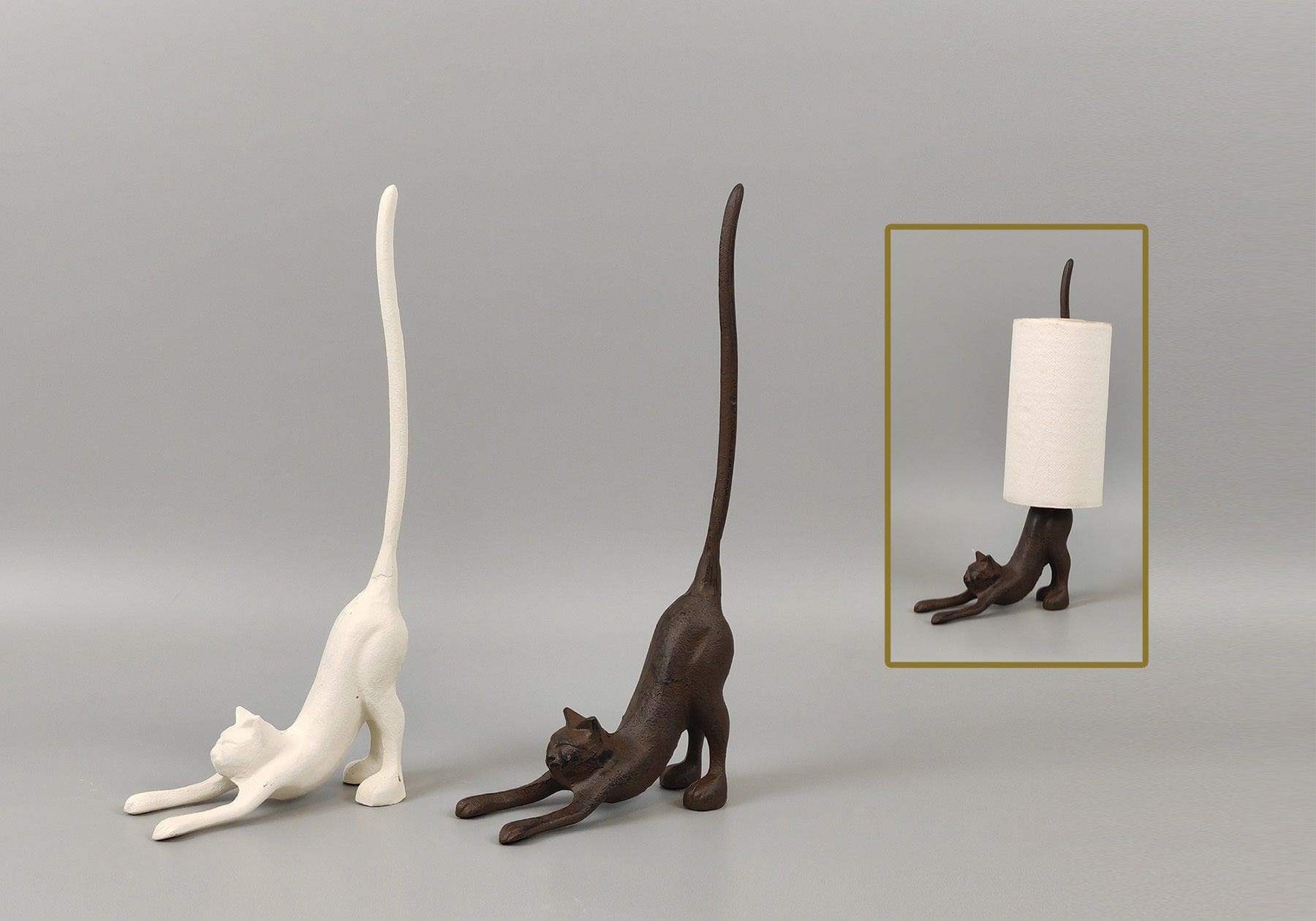 Stretching Cat Paper Towel Holder - 17"