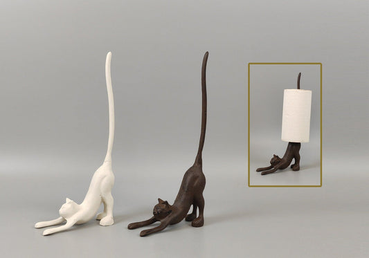 Stretching Cat Paper Towel Holder - 17"