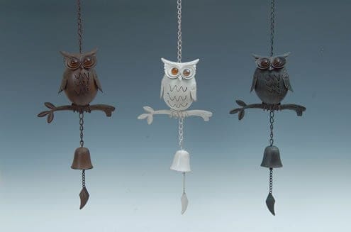 Metal Owl Wind Bell