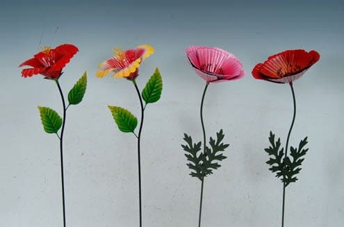 Hibiscus Metal Flower Stake