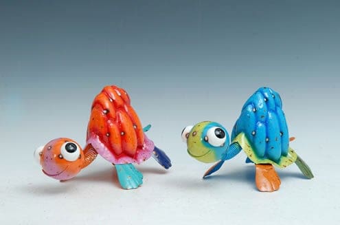 Colorful Metal Turtle 13in