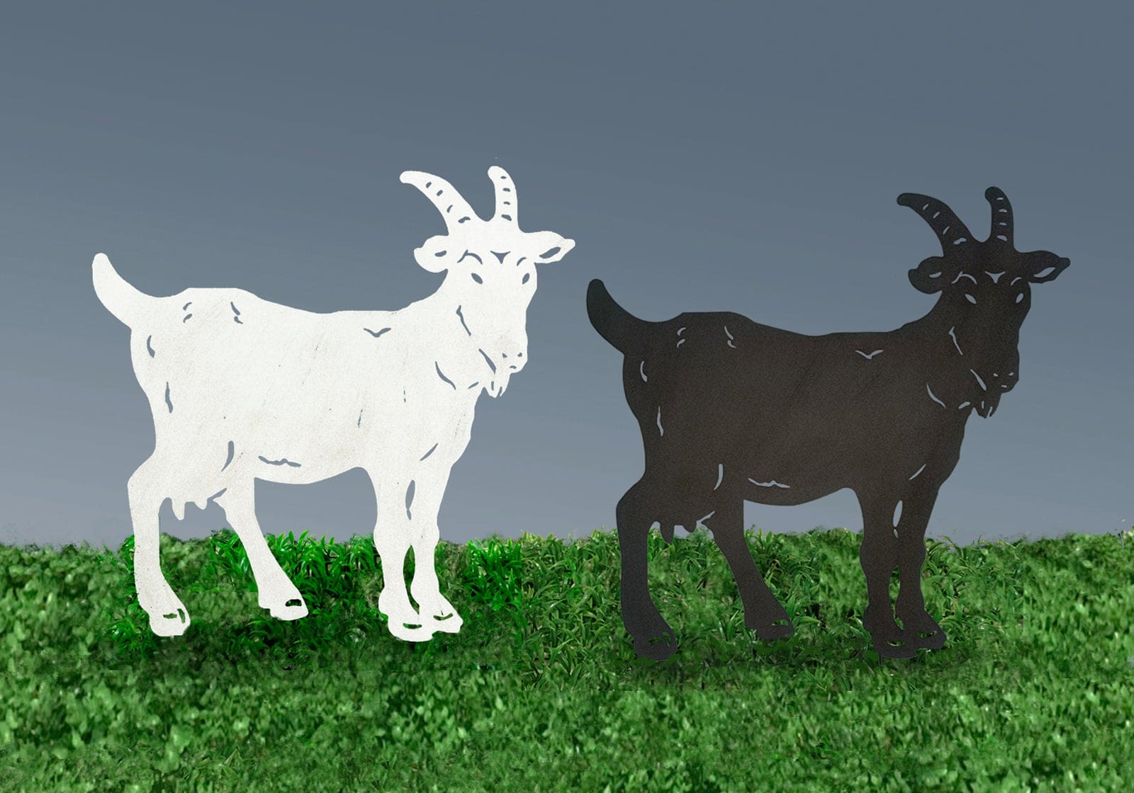 Metal Goat Garden Stake - 38"