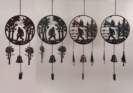 Metal Bigfoot Landscape Wind Bell 30in