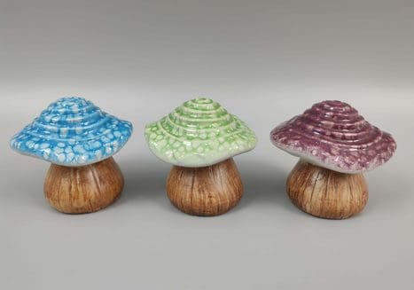 Stout Swirl Mushroom Figurine