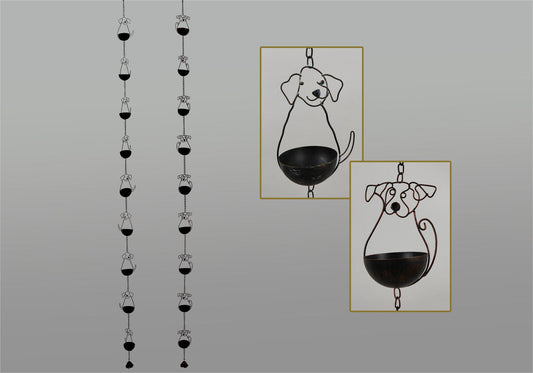 Dog Metal Rain Chain - 98"
