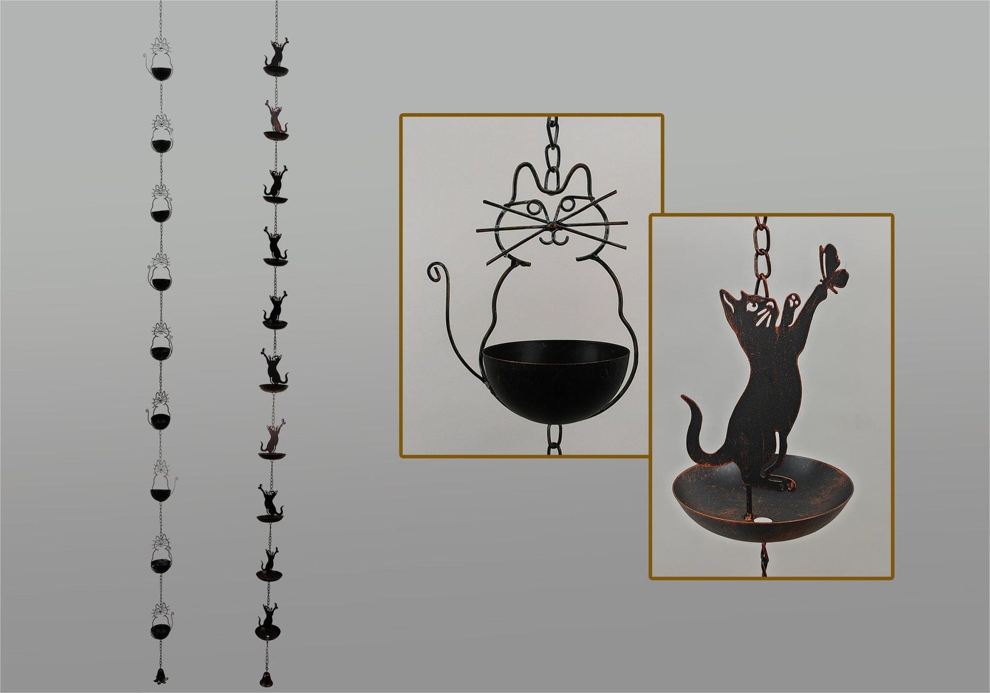 Cat Metal Rain Chain - 98"