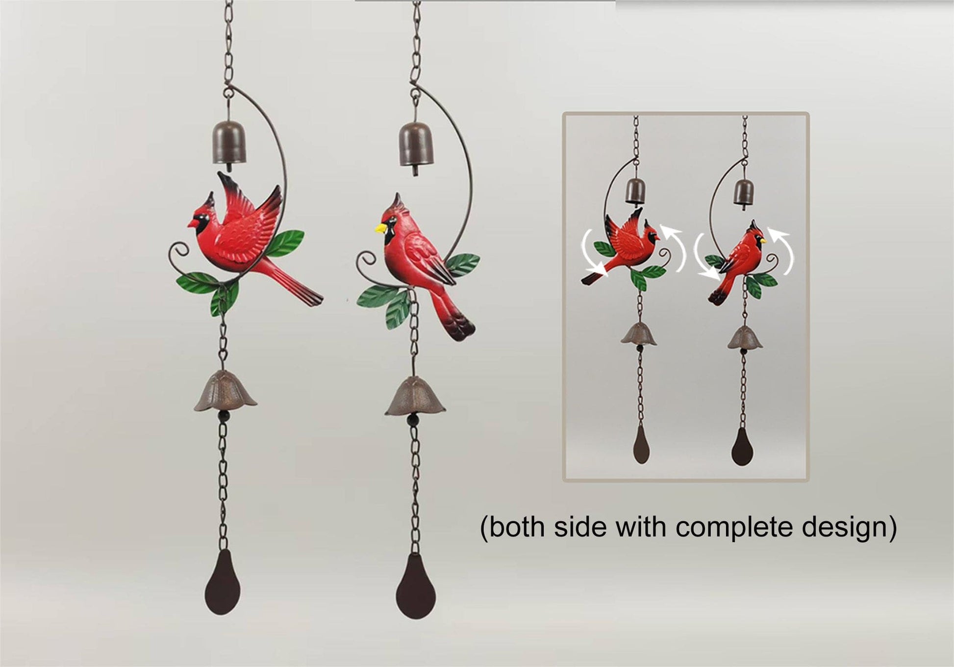 Metal Cardinal Wind Chime - 27
