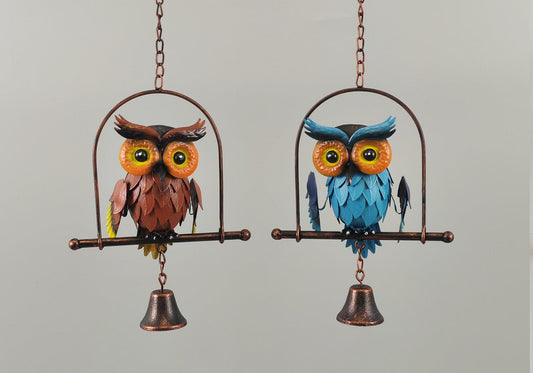Metal Owl Hanging Chime - 17-3/4"