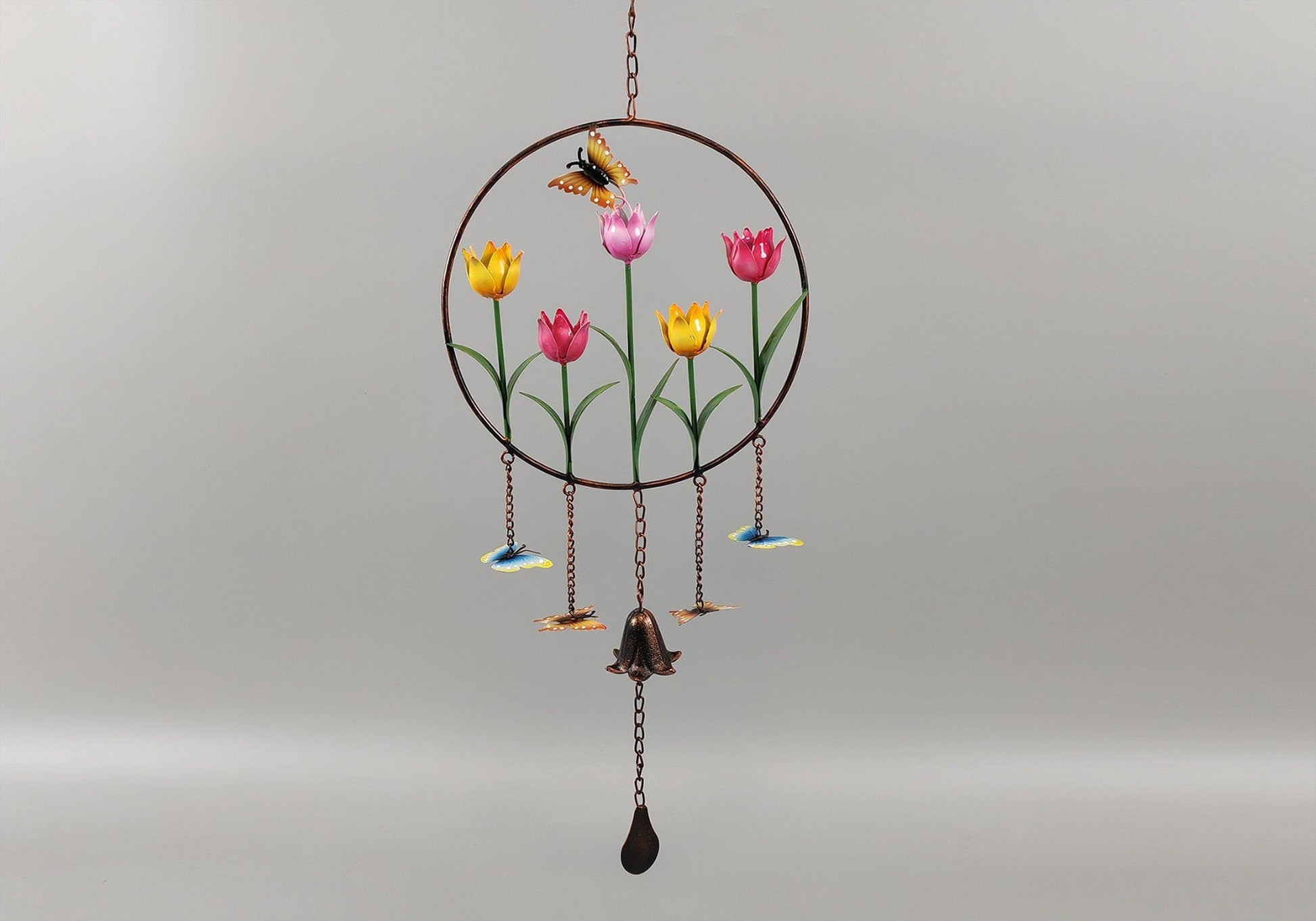 Metal Tulip Wind Chime - 11" Diameter