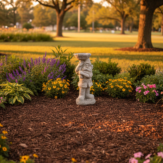 Gnome with Flower Bowl